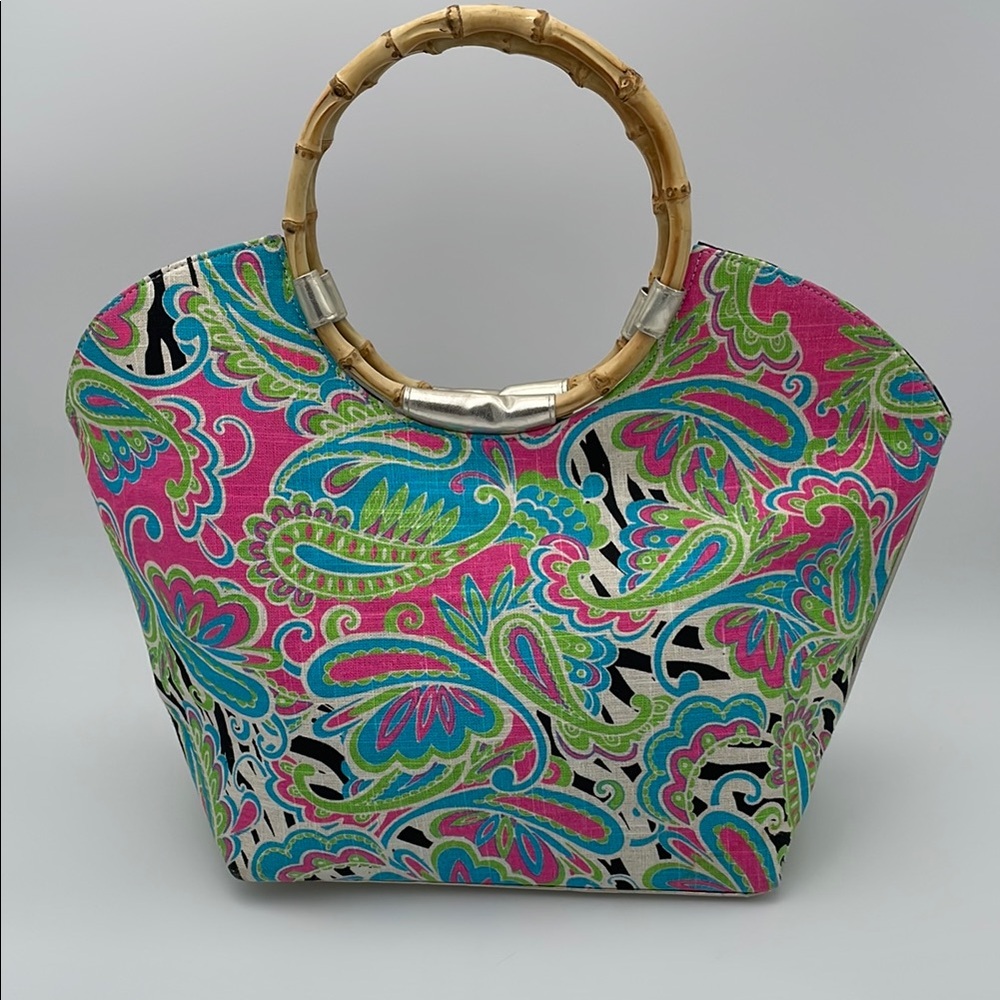 The Bag Lady Mudpie Beach/Pool/Summer Colorful Paisley Tote